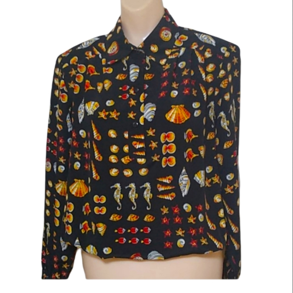 Vintage Da-Rue nautical Dressy Blouse